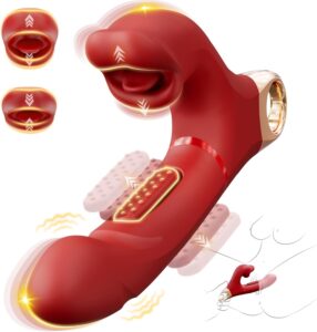 Pull Ring Rose Muncher Biting Tongue Flapping G Spot Vibrator