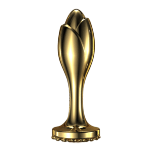 Lurevibe - Pearl Rose Anal Plug Gold Stainless Steel